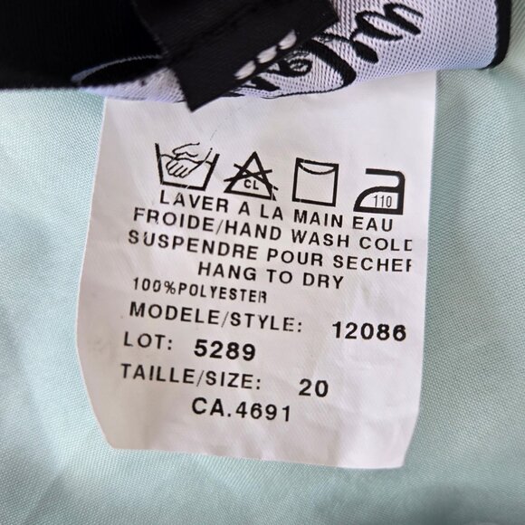 Y2K Sleeveless Beaded Asymmetric Top Size 20 2XL Leopard Seafoam Green Chiffon - Picture 12 of 12